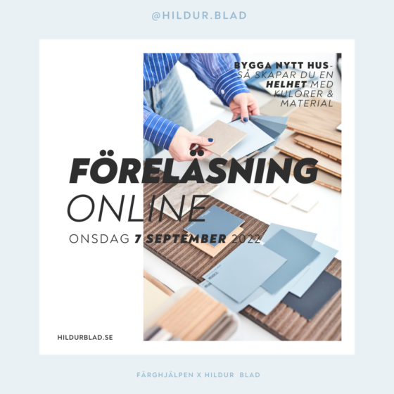 Onlineföreläsning 7 september för dig som ska bygga nytt hus - hildurblad.se